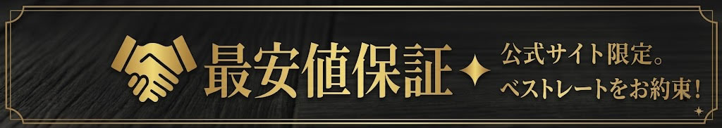 公式サイト限定 最安値保証 ベストレートをお約束！